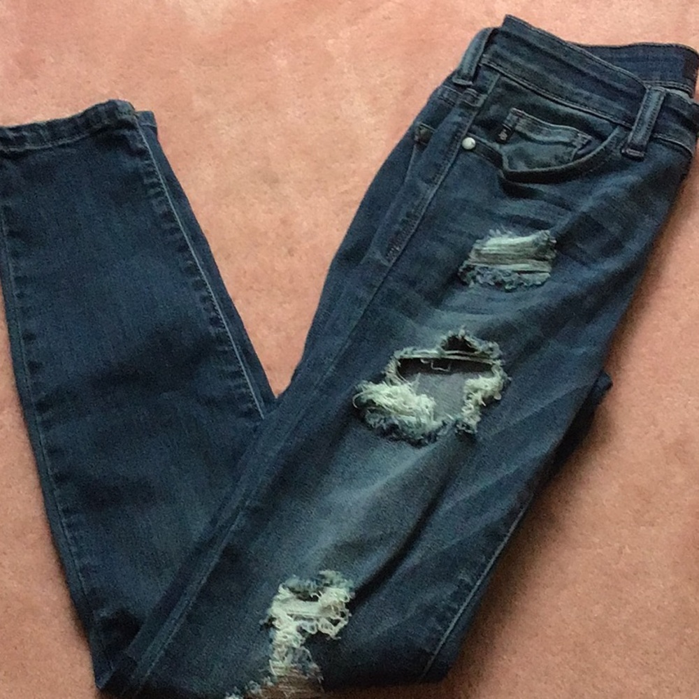 Judy blue distressed skinny jeans size 1/25 nwot
